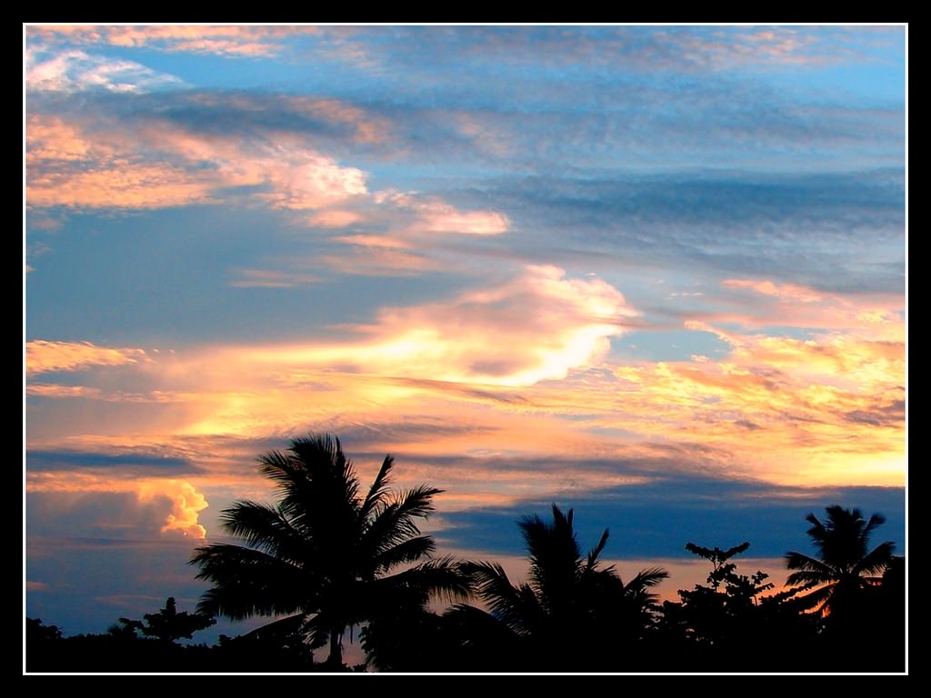 Couchers et levers de Soleil Cieux