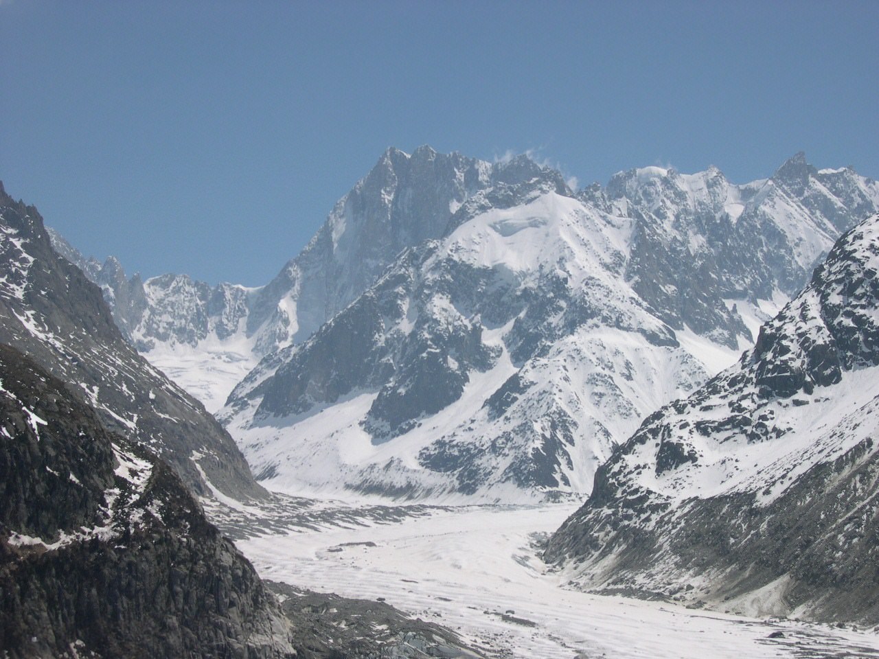 Montagnes les grandes jorasses