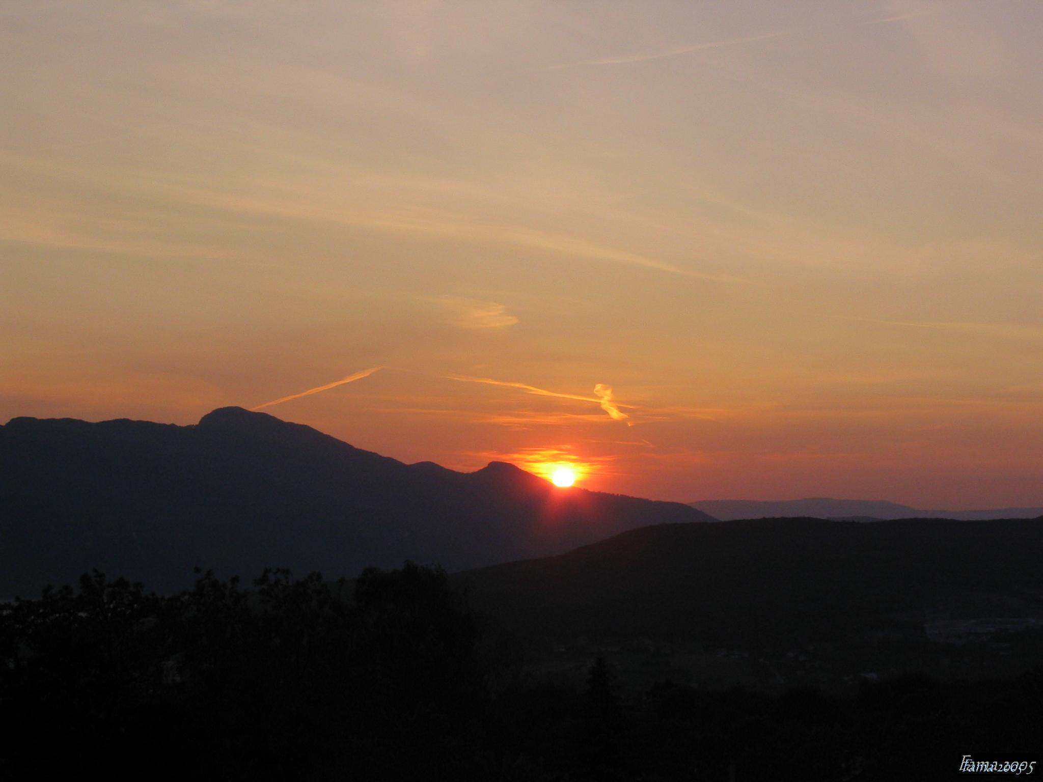 Couchers et levers de Soleil Coucher sur Aix les Bains