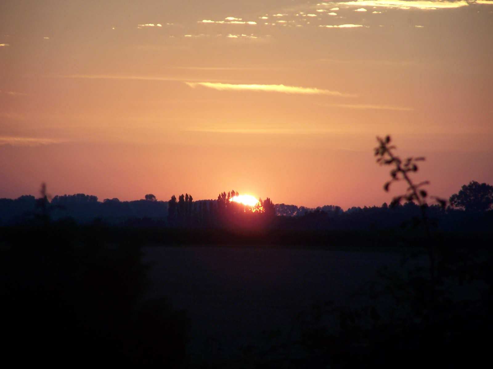 Couchers et levers de Soleil Couché de soleil à Fresne-le-plan