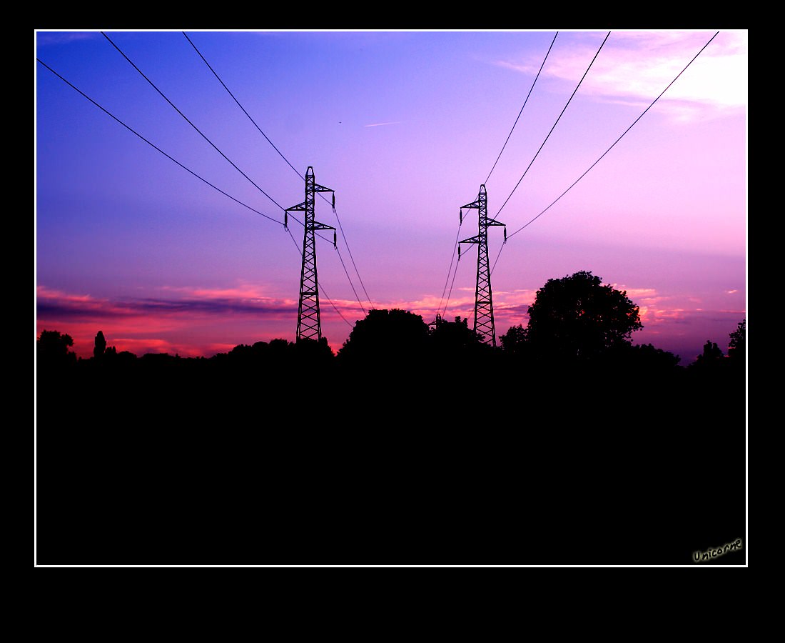 Couchers et levers de Soleil Pylone au soir